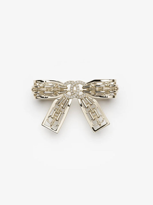 [⭐Renara]25K Hollow Bow Brooch
