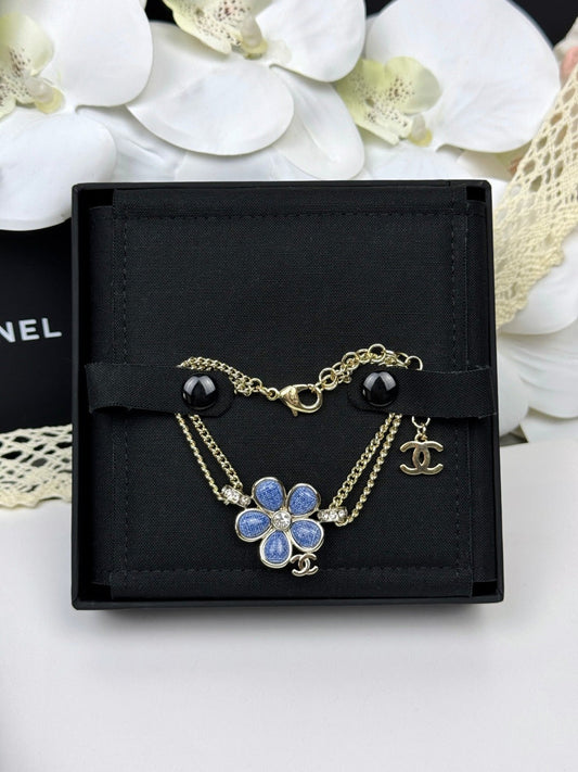 [⭐Renara]VOLTE New Blue Floral Double-Layer Bracelet