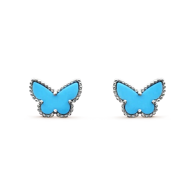 [⭐Renara]BUTTERFLY TURQUOISE EARRINGS SILVER