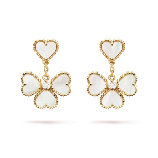 [⭐Renara]CLOVER SWEET WHITE MOP EARRINGS