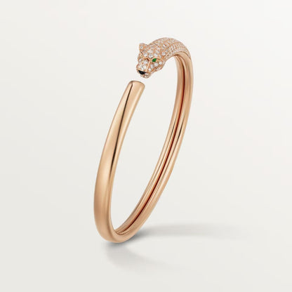 [⭐Renara]PANTHERE HALF DIAMOND OPEN BRACELET