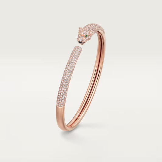[⭐Renara]PANTHERE FULL DIAMOND OPEN BRACELET