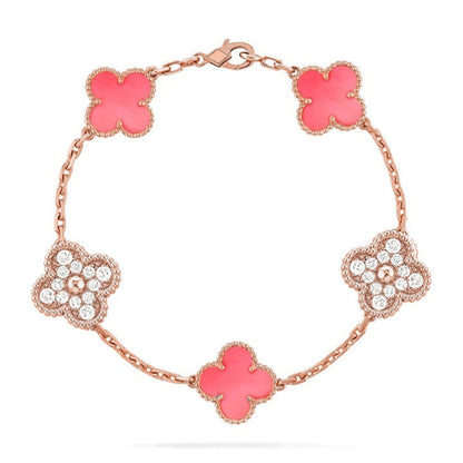 [⭐Renara] CLOVER 5 MOTIFS  PINK MOP BRACELET COLLECTION
