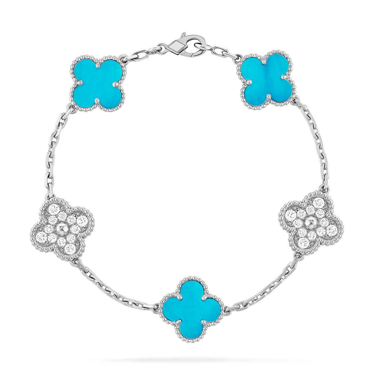 [⭐Renara] CLOVER 5 MOTIF TURQUOISE BRACELET COLLECTION