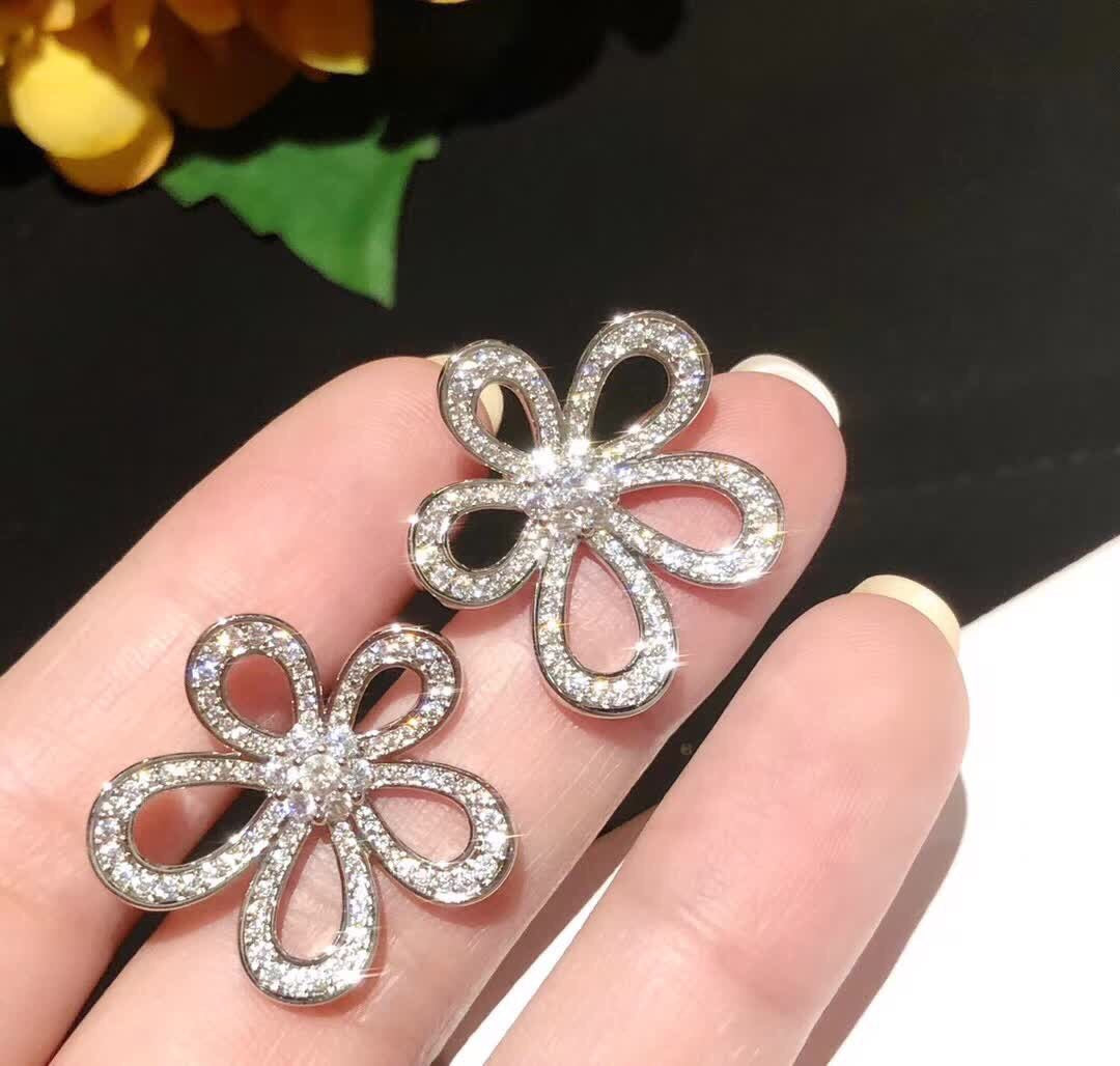 [⭐Renara]FLOWERLACE EARRINGS FULL DIAMONDS