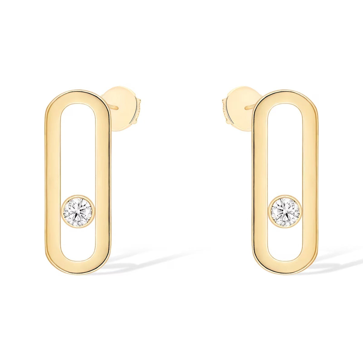 [⭐Renara]MOVE UNO SMALL 1 DIAMOND EARRINGS