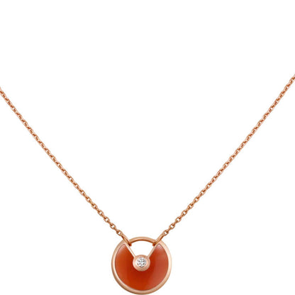 [⭐Renara]AMULETTE GOLD CARNELIAN ONYX NECKLACE