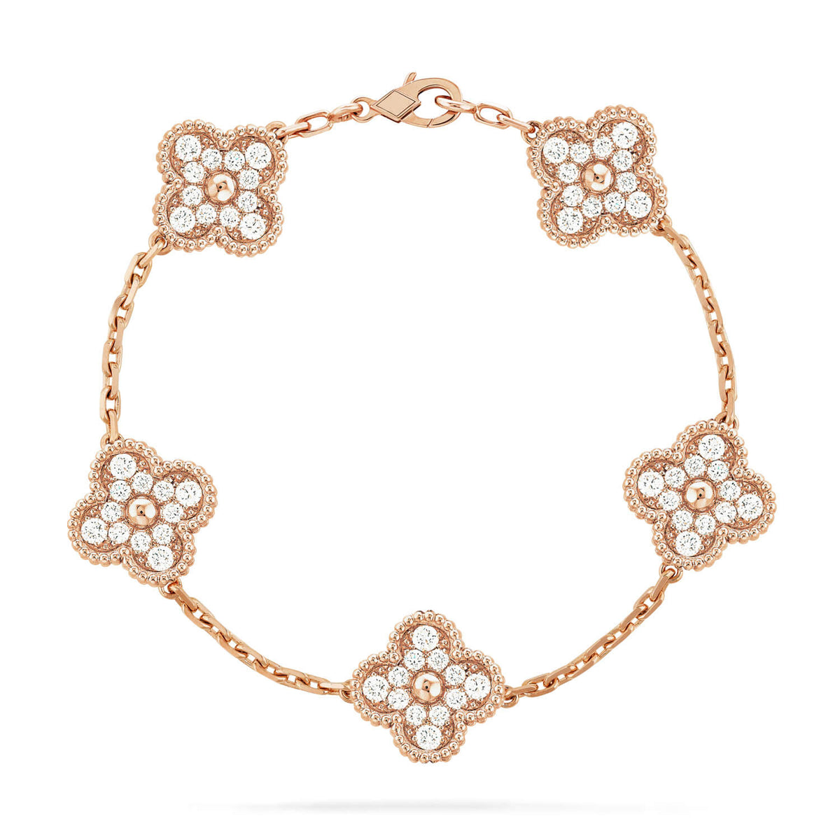 [⭐Renara] CLOVER 5 MOTIF FULL DIAMOND BRACELET COLLECTION
