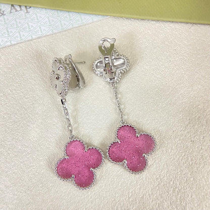 [⭐Renara]2026 NEW CLOVER 2 MOTIF  BUBBLE PINK ENAMEL