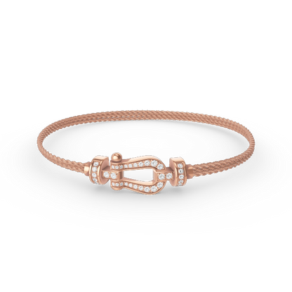[⭐Renara]FORCE SMALL HORSESHOE  DIAMOND CHAIN ROPE BRACELET