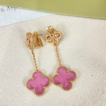 [⭐Renara]2026 NEW CLOVER 2 MOTIF  BUBBLE PINK ENAMEL