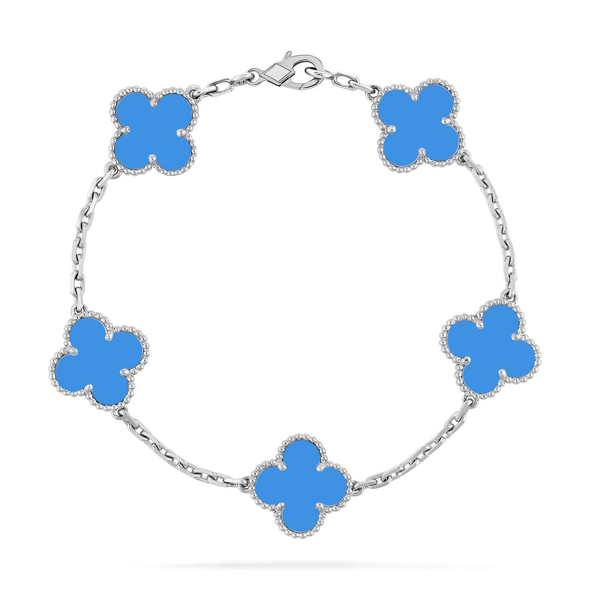 [⭐Renara] CLOVER 5 MOTIF BLUE AGATE BRACELET COLLECTION