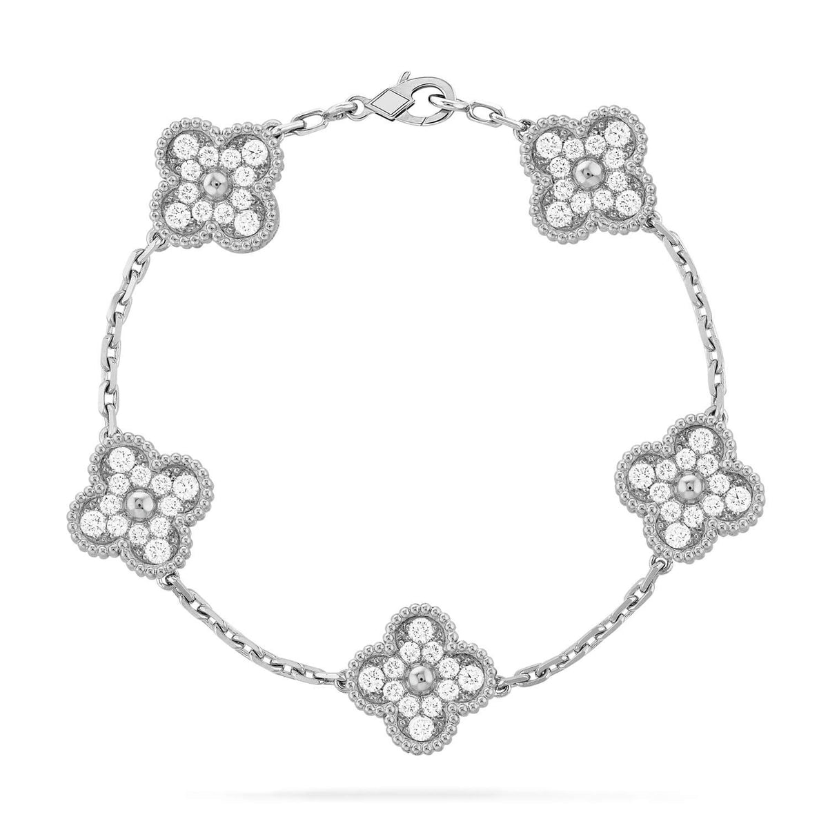 [⭐Renara] CLOVER 5 MOTIF FULL DIAMOND BRACELET COLLECTION