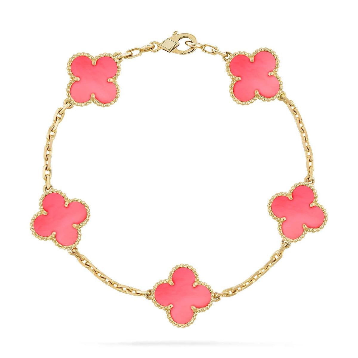 [⭐Renara] CLOVER 5 MOTIFS  PINK MOP BRACELET COLLECTION