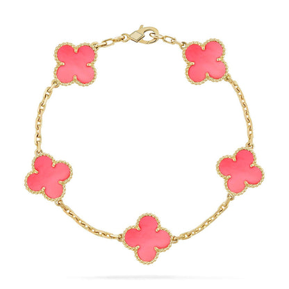 [⭐Renara] CLOVER 5 MOTIFS  PINK MOP BRACELET COLLECTION