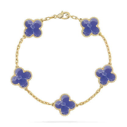 [⭐Renara]CLOVER 5 MOTIF BLUE VEINS BRACELET COLLECTION