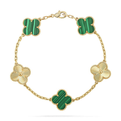 [⭐Renara] CLOVER 5 MOTIF MALACHITE BRACELET COLLECTION