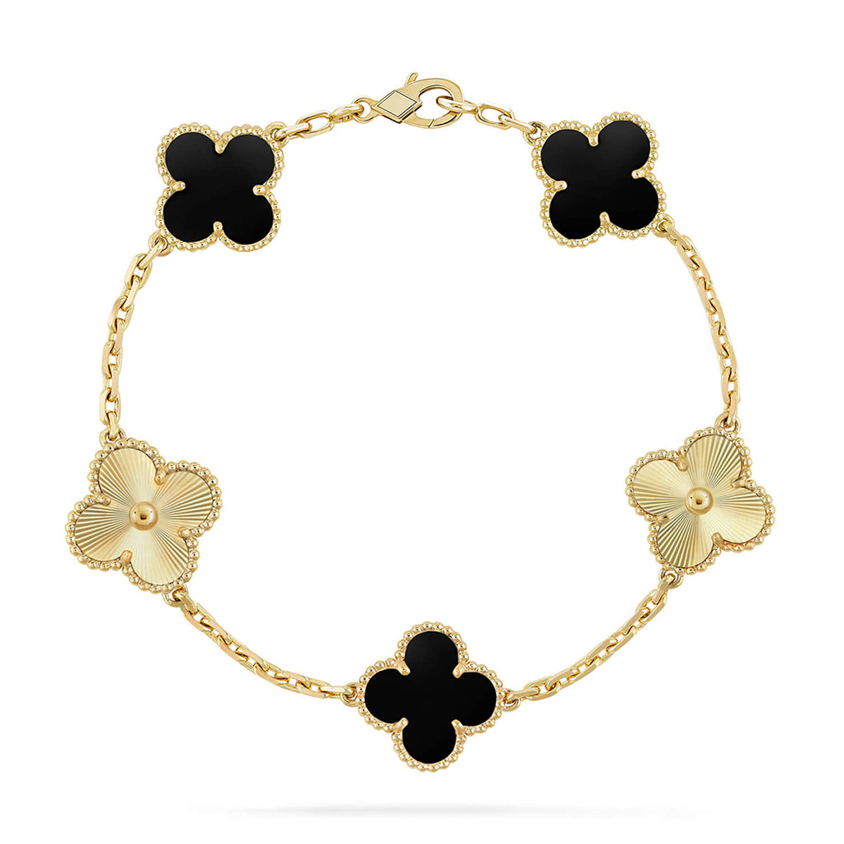[⭐Renara] CLOVER 5 MOTIF ONYXS BRACELET COLLECTION