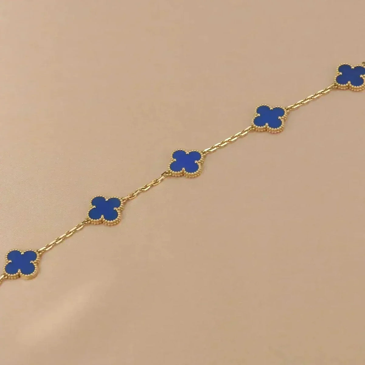 [⭐Renara] CLOVER 5 MOTIF BLUE AGATE BRACELET COLLECTION
