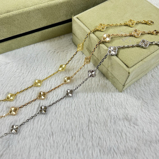 [⭐Renara]CLOVER 6 MOTIF DIAMOND BRACELET