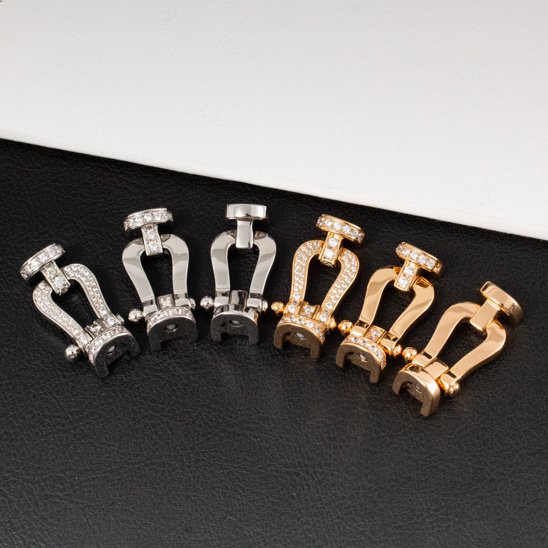 [⭐Renara]FORCE LARGE HORSESHOE FULL DIAMOND BRACELET SILVER