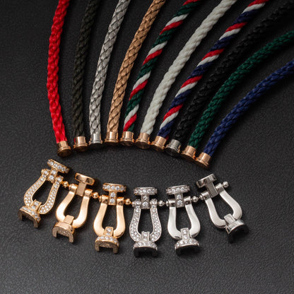 [⭐Renara]FORCE LARGE HORSESHOE FULL DIAMOND BRACELET ROSE GOLD