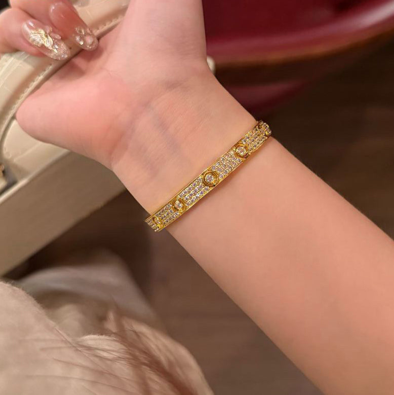 [⭐Renara]LOVE BRACELET 6.1MM DIAMOND-PAVED 10 BIG DIAMONDS