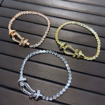 [⭐Renara]FORCE  HORSESHOE  DIAMOND TENNIS BRACELET