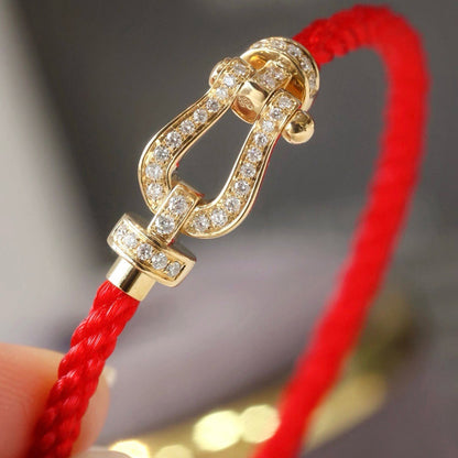 [⭐Renara]FORCE LARGE HORSESHOE FULL DIAMOND BRACELET SILVER