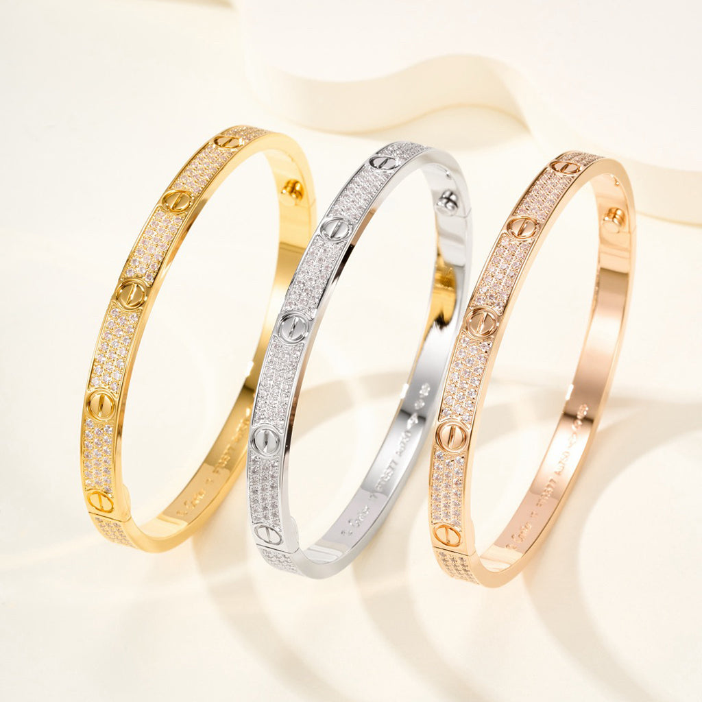 [⭐Renara]LOVE BRACELET 4.8MM DIAMOND-PAVED