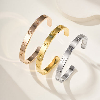[⭐Renara]LOVE BRACELET 6.1MM OPEN CUFF