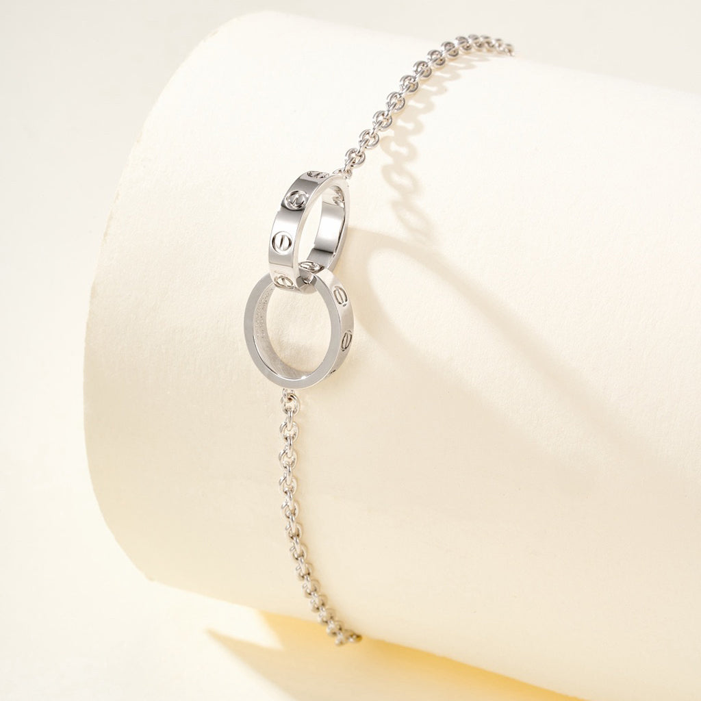 [⭐Renara]LOVE BRACELET DOUBLE RING