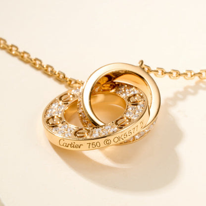 [⭐Renara]LOVE DOUBLE RING FULL DIAMOND BRACELET