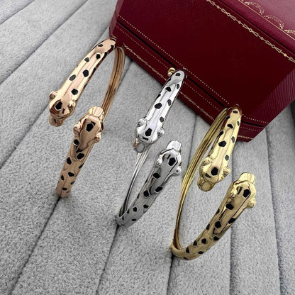 [⭐Renara]PANTHERE DOUBLE HEADED OPEN BRACELET