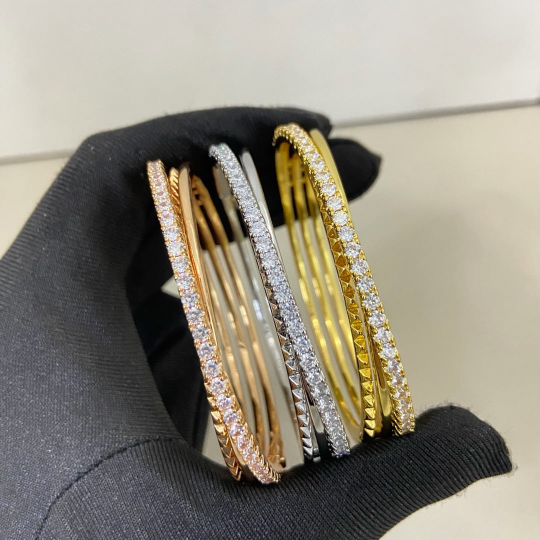 [⭐Renara]ETINCELLE HALF-PAVED DIAMOND BRACELET