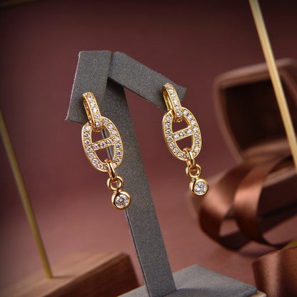 [⭐Renara]HM CHAINE DIAMOND EARRINGS