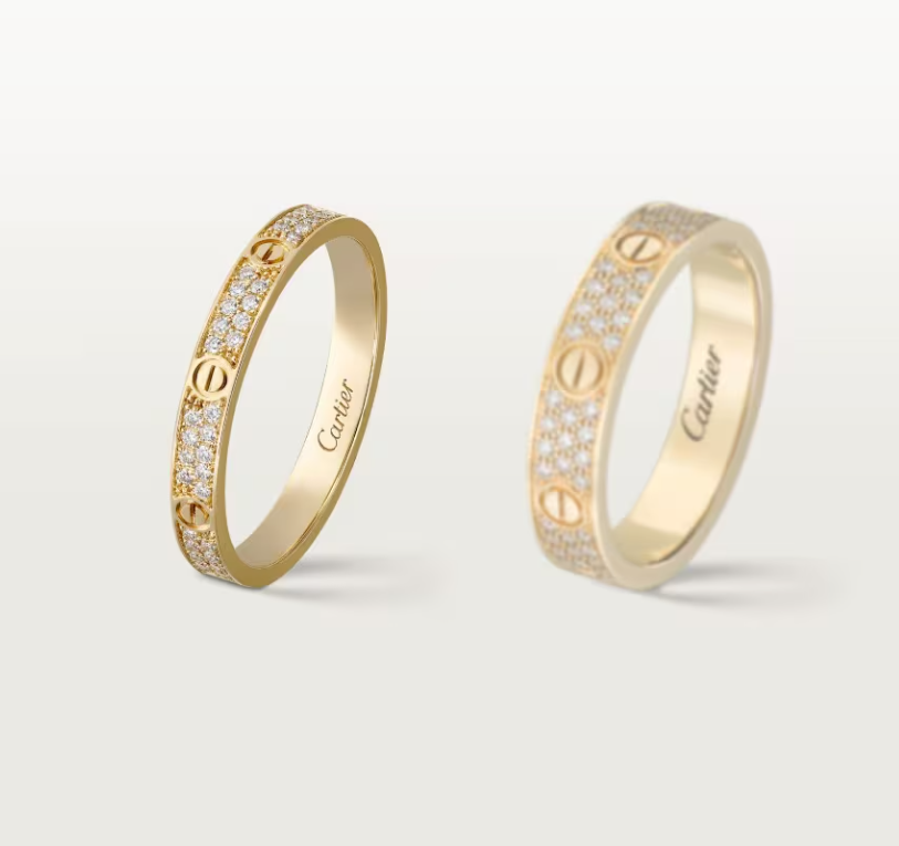 [⭐Renara]LOVE RING 2.6mm-wide full-diamond ring Gold