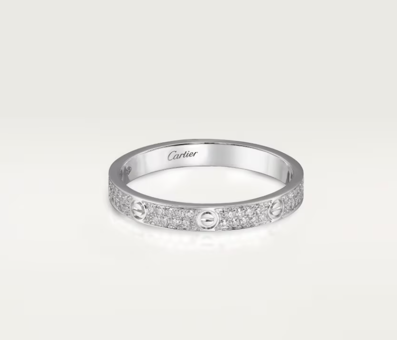 [⭐Renara]LOVE RING 2.6mm-wide full-diamond ring silver