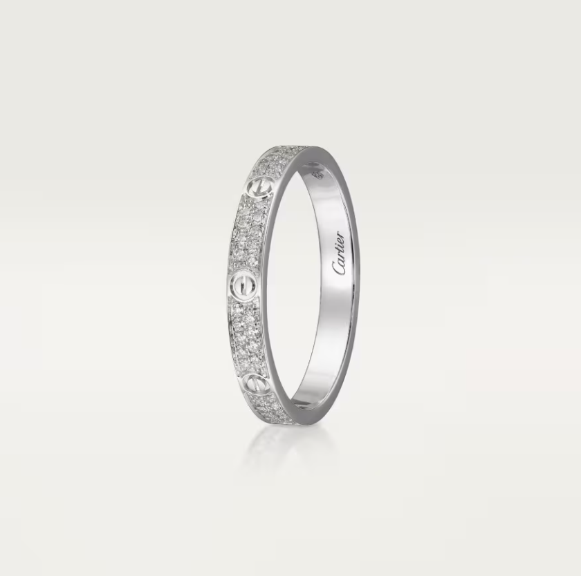 [⭐Renara]LOVE RING 2.6mm-wide full-diamond ring silver