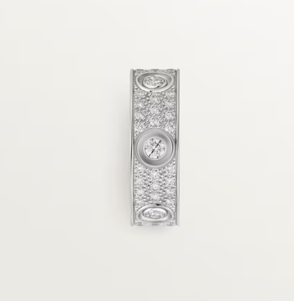 [⭐Renara]LOVE RING 6.5MM Full Diamond, 6 Major Diamonds Silver