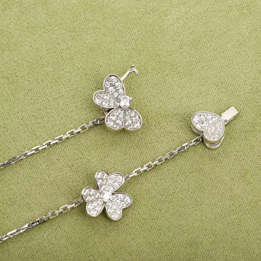 [⭐Renara]FRIVOLE SILVER 9 FLOWERS NECKLACE