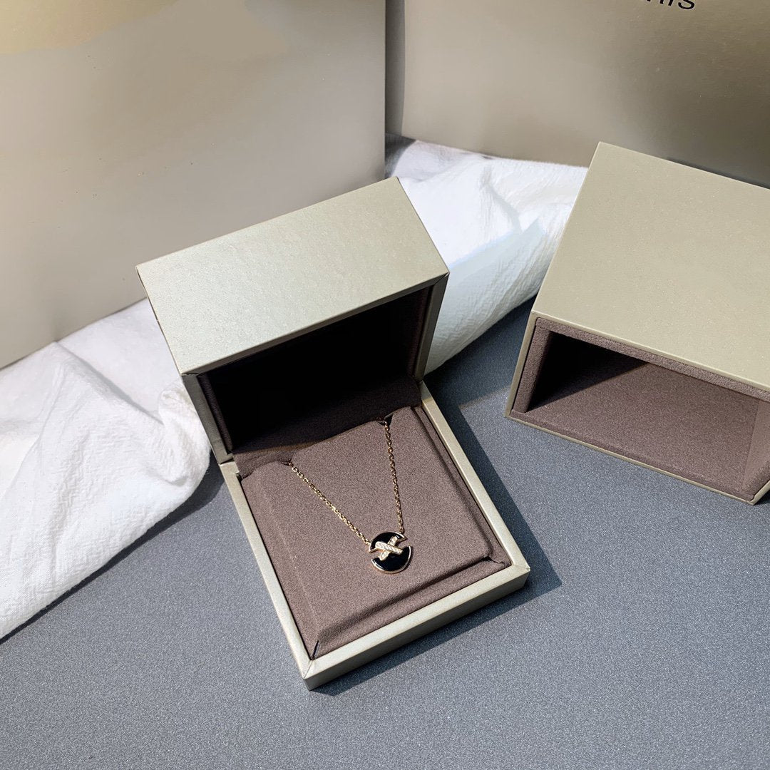 [⭐Renara]JEUX DE PINK GOLD DIAMOND NECKLACE