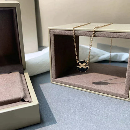 [⭐Renara]JEUX DE ROSE GOLD DIAMOND NECKLACE
