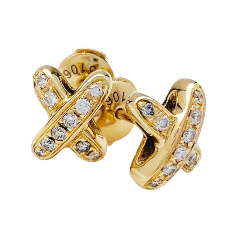 [⭐Renara]JEUX DE GOLD DIAMOND EARRINGS