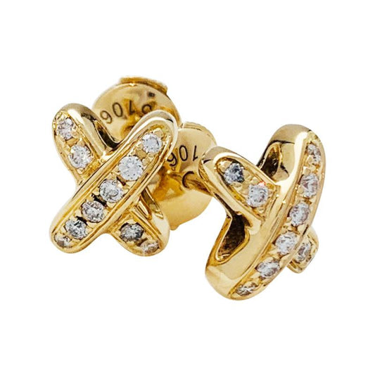 [⭐Renara]JEUX DE GOLD DIAMOND EARRINGS