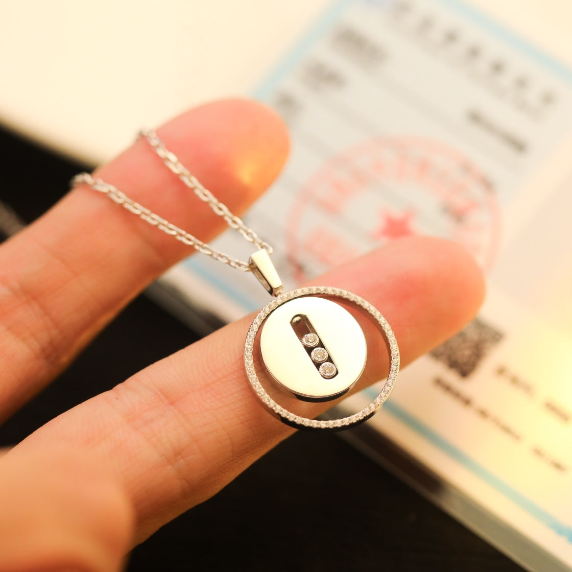 [⭐Renara]Demo MOVE MM SILVER DIAMOND NECKLACE