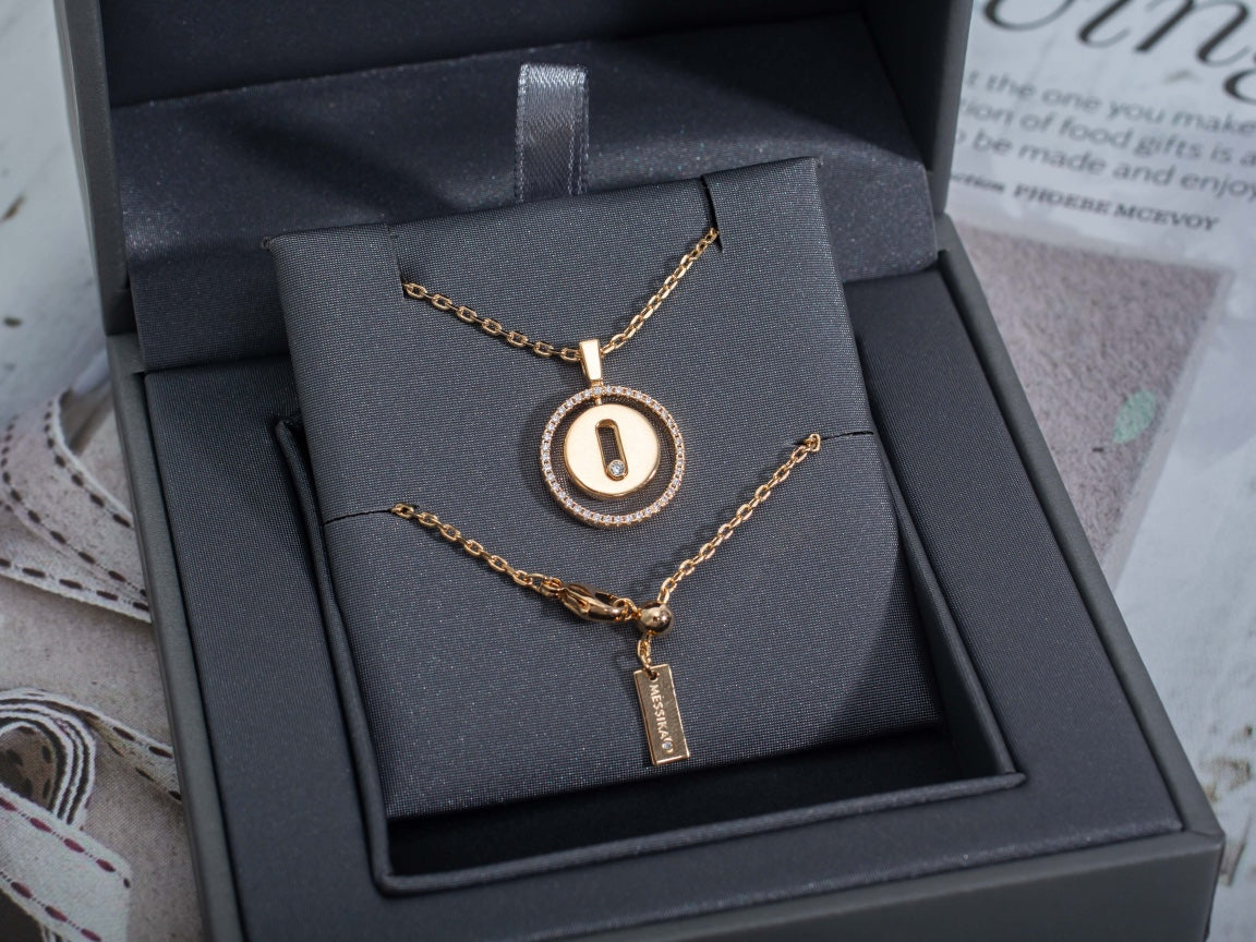 [⭐Renara]Demo MOVE PM NECKLACE PINK GOLD DIAMOND