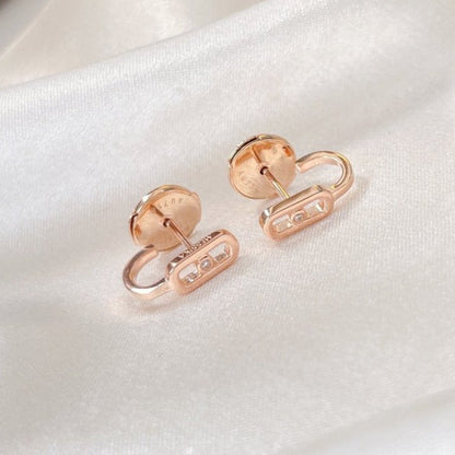 [⭐Renara]CREOLES MOVE UNO MINI 1 DIAMOND EARRINGS