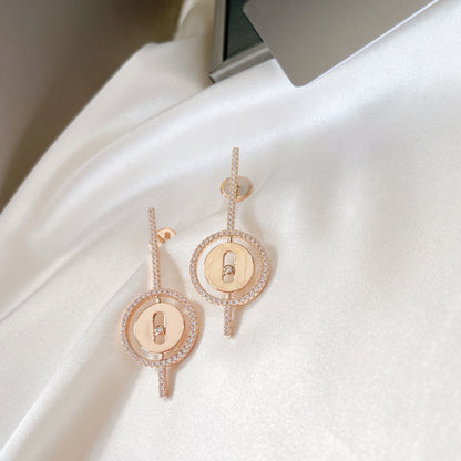 [⭐Renara]Demo MOVE ARROW PINK GOLD DIAMOND EARRINGS