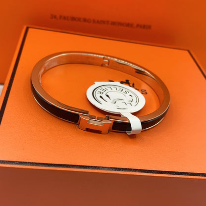 [⭐Renara]CLASSIC HM CLIC BLACK 8MM ENAMEL BRACELET